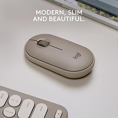 Logitech Pebble Wireless Mouse with Bluetooth or 2.4 GHz Receiver, Silent,  Slim Computer Mouse with Quiet Clicks, for