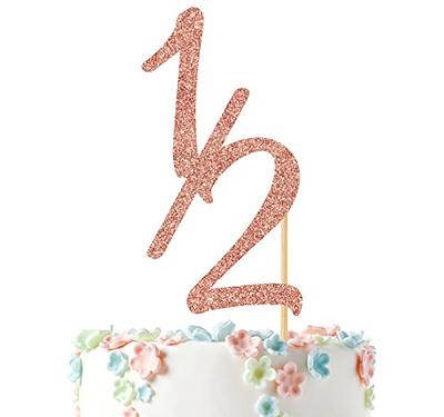 Happy Birthday Number Candles Party Cake Topper Decoration Sparkling Gold  Gifts