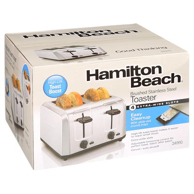 Hamilton Beach Brushed Stainless-Steel 4-Slice Toaster - Silver