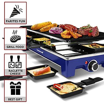 Raclette Table Grill, Techwood Electric Indoor Grill Korean BBQ Grill,  Removable 2-in-1 Non-Stick Grill Plate, 1500W Fast Heating with 8 Cheese  Melt Pans, Ideal for Parties and Family Fun (Black) - Yahoo