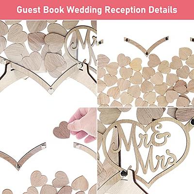 Kannino Wedding Guest Book, Guest Book Wedding Reception with Wooden Hearts  Drop Box, Wedding Guestbook Alternative, Wedding Guest Book Ideas, Rustic  Wedding Decor for Party, Wedding and Reception - Yahoo Shopping