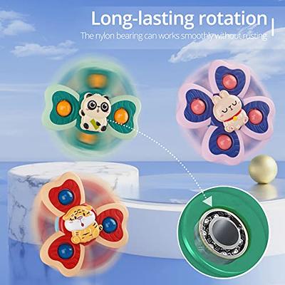 3PCS ALASOU Pop Up Suction Cup Spinner Toys for 1 Year Old Boy Girl