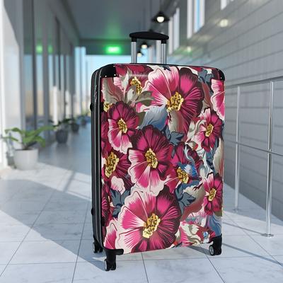 Personalized Rose Pink Suitcase for Women Luggage Set With 