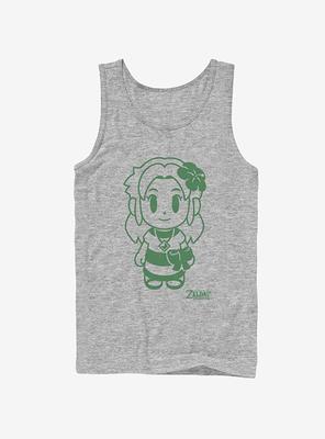 The Legend of Zelda Link's Awakening Zelda Outline Womens T-Shirt