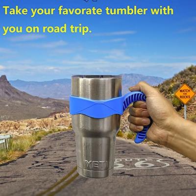 ALIENSX Tumbler Handle for YETI 20oz Rambler Cup, Anti Slip  Travel Mug Grip Cup Holder for Stainless Steel Tumblers, Yeti, Ozark Trail,  Rtic, Sic and More Tumbler Mugs (Black): Tumblers