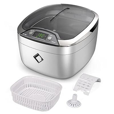 LifeBasis Ultrasonic Jewelry Cleaner Ultrasonic Cleaner Machine 850ml (28 ounces) LCD Screen with 5 Digital Timer Watch Stand CD Holder for Jewelry