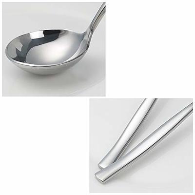 BNAZIND Kunz Spoons Serving Spoon 18/10 Stainless Steel Titanium Shiny Blue  Basting Spoon - 9 Inches Plating Spoons - Daily Chef Spoons - quenelle