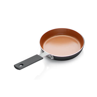 Gotham Steel Copper Cast Ceramic/Titanium Fry Pan 12 in. Black