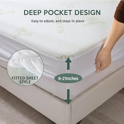 Everlasting Comfort 100% Waterproof Mattress Protector (Twin) and 1 Free Pillow Protector