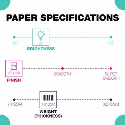 JAM Paper & Envelope Vellum Bristol Cardstock, 8.5 x 11, 50 per