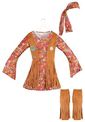 Forum Novelties Kids Peace Lovin Hippie Costume, Multicolor, Large