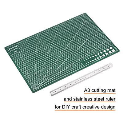 HARFINGTON A3 Self-Healing Cutting Mat 18 x 12 Dark Green Craft Mat  Non-Slip Cutting Board with 12 Stainless Steel Ruler for Sewing Quilting  Scrapbooking - Yahoo Shopping
