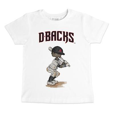 Youth Tiny Turnip White Arizona Diamondbacks Baseball Tear T-Shirt Size: Medium