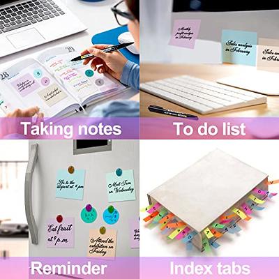 Transparent Sticky Notes Clear Translucent Sticky Tabs 3x3 Waterproof  Book Annotation Supplies for Home Office School 560 Pcs