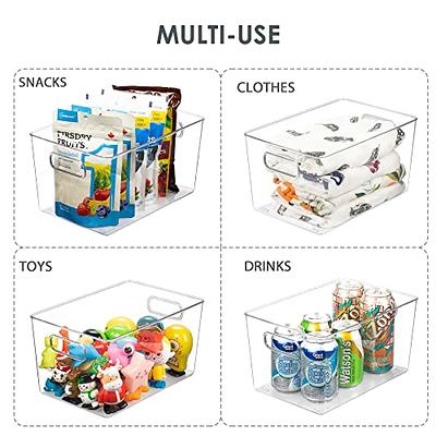YIHONG Clear Plastic Storage Organizer Bins, 8 Pack Food Storage