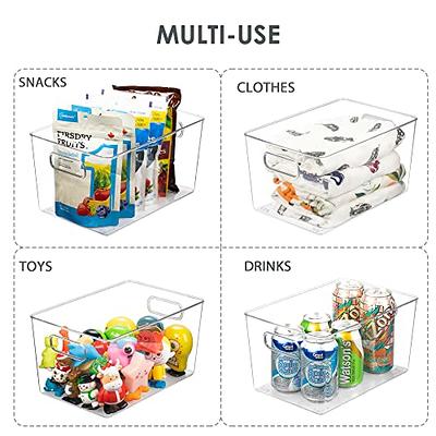 8 Pack Refrigerator Organizer Bins,Plastic Freezer Organizer Bins