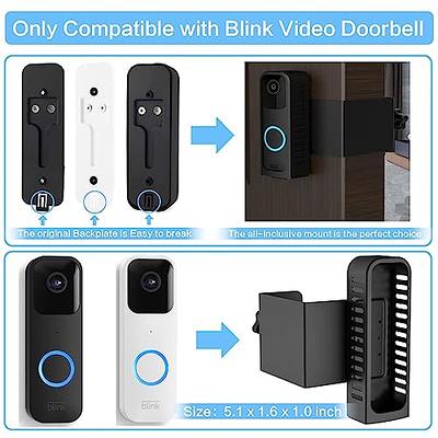 Blink Doorbell Mount No Drill, Stouchi Anti Theft Blink Video Doorbell  Camera Mount for Apartments, Doorbell Security System Accessories, Not  Block