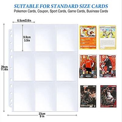 Double-Sided 576 Pockets Trading Card Sleeves Pages - Baseball Card Sleeves  Fit 3 Ring Binder, 9 Pocket Page Protector for Standard Size Cards, Sport  Cards, Game Cards, Business Cards 32 Pack - Yahoo Shopping