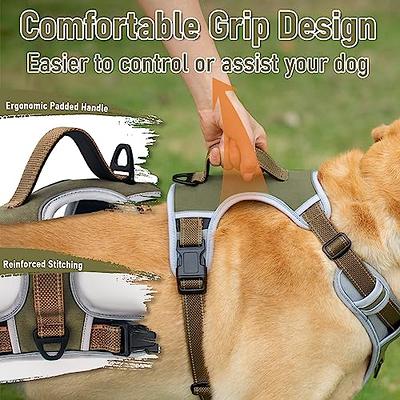  WINSEE Dog Harness No Pull, Pet Harnesses with Dog Collar,  Adjustable Reflective Oxford Outdoor Vest, Front/Back Leash Clips for  Small, Medium, Large, Extra Large Dogs, Easy Control Handle for Walking 