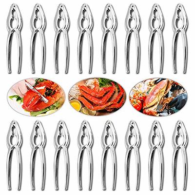 12-piece Seafood Tools Set includes 2 Crab Crackers, 4 Lobster Shellers, 6  Crab Leg Forks/Picks - Nut Cracker Stainless Steel Seafood Utensils  Crackers & Forks Cracker Set 