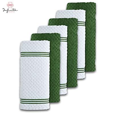 Zeppoli Classic Dish Towels - 15 Pack - 14 by 25 - 100% Cotton Kitchen  Towels - Reusable Bulk Cleaning Cloths - Blue Hand Towels - Super Absorbent  