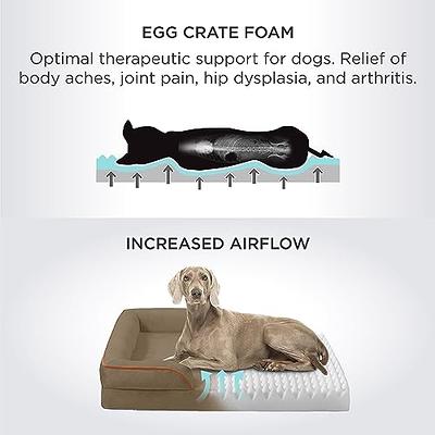 Bedsure Orthopedic Dog Bed, Bolster Dog Beds for Medium/Large/Extra Large  Dogs - Foam Sofa with Removable Washable Cover, Waterproof Lining and  Nonskid Bottom Couch 