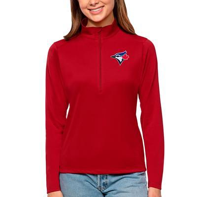 Antigua Women's Toronto Blue Jays Red Victory Crew Pullover