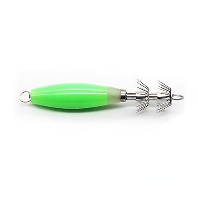 Squid Fishing Lure, Squid Bait 10 Pcs Glowing with Hook for Outdoor