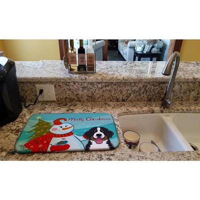 Snowman Kitchen Rugs - Set of 2 Kitchen Mats Merry Christmas Non