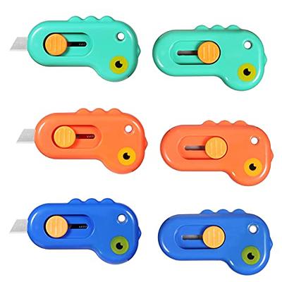 6 Pieces Mini Box Cutter Retractable Utility Knife Letter Opener