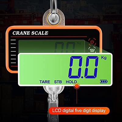 Digital Crane Scale, 1500kg 3000lb Industrial Heavy Duty Hanging