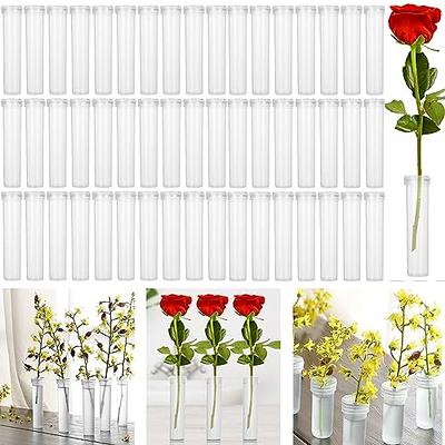 300 Pack Floral Water Tubes/Vials for Flower Arrangements, Rose