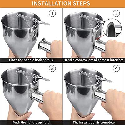 VEVOR Batter Funnel Dispenser Stainless Steel Waffle Batter