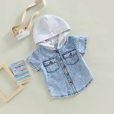 Baby Boys Girls Button Down Denim Jacket