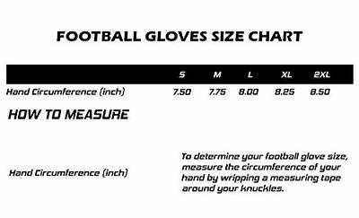 Men's Football Gloves - Sticky Grip Skin Tight Adult Football Gloves -  Enhanced Performance Football Gloves 