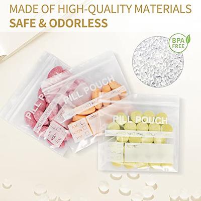 Skycase Pill Pouch Bags,(Pack of 100) Pill Pouches,Plastic Clear