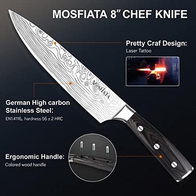 imarku Damascus Chef Knife, 8 inch Kitchen Knife Ultra Sharp Cooking Knife  HC German Stainless Steel Japanese Knife for Kitchen, Hand-Hammered Design,  Ergonomic Handle, Christmas Gifts for Women Men - Yahoo Shopping