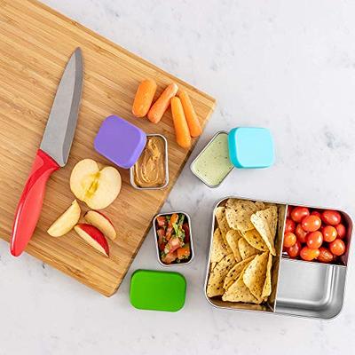 Stainless Steel Condiment Containers with Leakproof Silicone