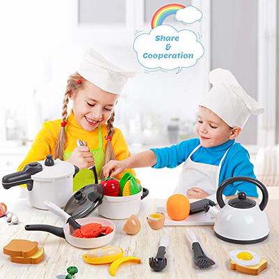 iPlay, iLearn Play Kitchen Accessories Set, Kids Cooking Toys, Toddlers  Pots Pans Playset, Pretend Chef Cookware Appliance W/ Utensils, Fake Food