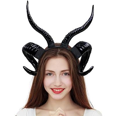 Uranshin Halloween Maleficent Horns Maleficent Costume, Black Long