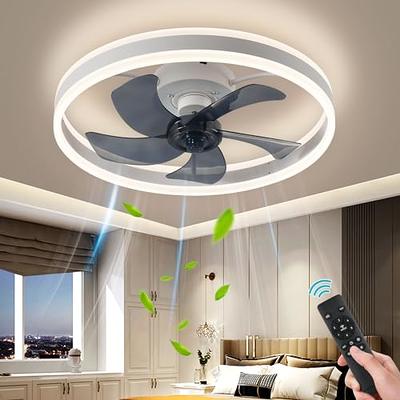 WWM Low Profile Farmhouse Ceiling Fan with Light,20'' Caged Flush Mount Ceiling  Fans with Remote, Crystal Modern Small Ceiling Fans with Lights for  Bedroom/Kitchen/Living Room etc. - Yahoo Shopping