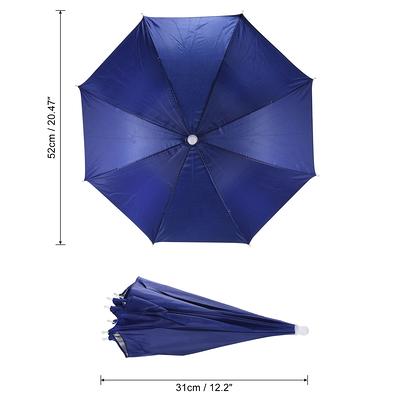 2Pcs 20 Fishing Umbrella Hat Folded Sun Rain Cap Head Umbrella Dark Blue -  Dark Blue - Yahoo Shopping