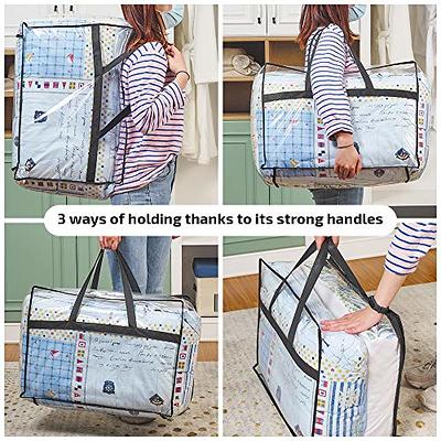 2pcs Xl Storage Bags, Foldable Clothes Closet Storage Boxes, Durable  Handles, Thick Fabric, Suitable For Blankets, Quilts, Bedding