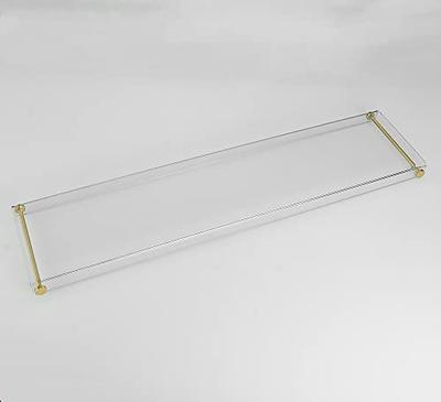 Beelee Bathtub Tray Clear Caddy Rack: Acrylic Tub Tray Shelf with Gold  Rails to Hold Book Phone Candle Wine - Waterproof Bathtub Accessories,  Luxury