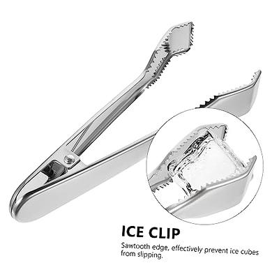 Stainless Steel Ice Cube Tongs, Ice Bucket Ice Cube Mini Serving Tongs for  Cocktails Whiskeys, Ice Bucket, Ice Sugar Cubes, Kitchen/Appetizers Tongs