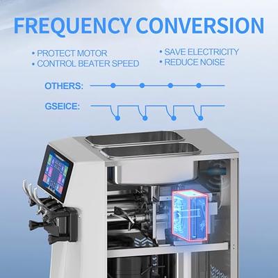 BENTISM Commercial Ice Cream Maker Soft Ice Cream Machine Single