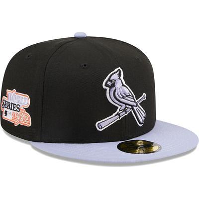 New Era White/Gray St. Louis Cardinals 1982 World Series Side Patch Peach Undervisor 59FIFTY Fitted