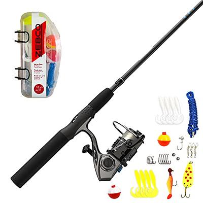 Wakeman 3-Piece Fly Fishing Rod and Reel Combo Starter Kit - 97-Inch  Collapsible Fiberglass and Cork Fishing Pole with Case and Accessories by  (Black) : : Sports & Outdoors