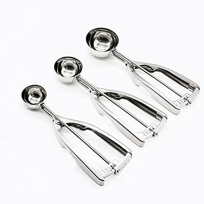 Ice Cream Scoop, 3Pcs Cookie Scoop Set, Stainless Steel Ice Cream