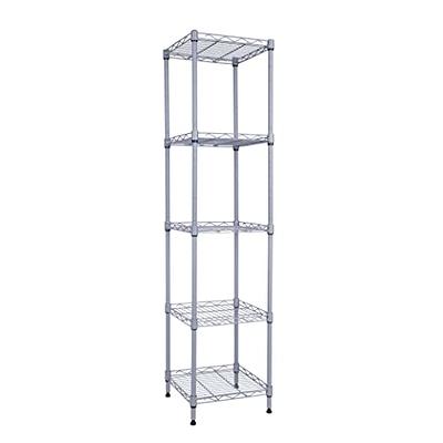 3-Tier Shelves Wood Shelving Unit Large Ladder Triangular Metal Display  Shelving Server Rack, 46 W x 21 D x 66.5 H